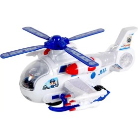 Resim Electric Pilli Işıklı Polis Helikopteri 