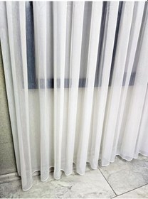 Resim Vakkorama Simli Kumaşlı Kalın Tül Perde Ekru 1 E 3 Pileli Et4030sımlı 