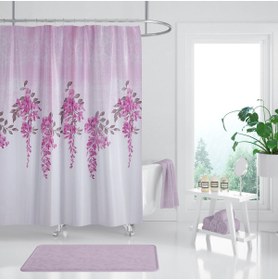 Resim Tropikhome Banyo Perdesi - Tek Kanat Duş Perdesi, Polyester Kumaş Duşakabin Perdesi 180x200 Cm Küvet Perdesi 