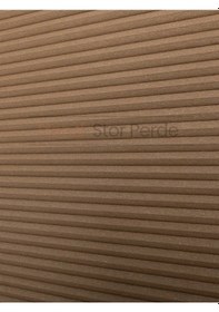 Resim Kahve Honeycomb Plise %100 Isı Ve Işık Geçirmez Katlanır Cam Balkon Perdesi - Salon Perdesi-004 Kahve 
