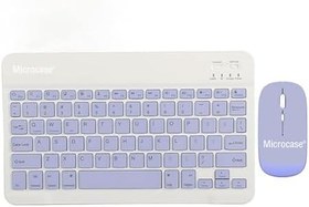 Resim Microcase Tablet ve Telefonlar için Bluetooth Klavye ve Mouse Set - Mor AL3476 