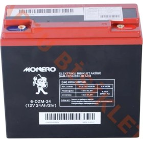 Resim Monero E-Bike Akü 12V-20/24 Amper (Dik) (180*78*170 Mm) 