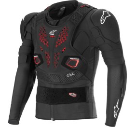 Resim Alpinestars Bionic Pro V3 Plasma Body Armor (Tam Gövde Koruma) Siyah Kırmızı Beyaz 