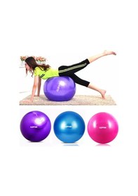 Resim 65 CM Pilates Topu ve Pompa Seti Pilates Denge Yoga Spor Mavi 
