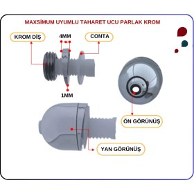 Resim 311464YP1TE Taharet Ucu Fıskiye Ayarlı Krom Metal(Tk8°) 