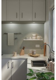 Resim Yankı-BYEG 60 cm Mat Beyaz Mdf Gizli Bağlantı Duvar Rafı 