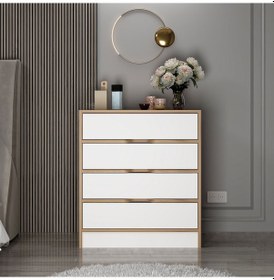 Resim Elina Şifonyer 4ç - Dore/beyaz 