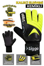 Resim Liggo Plonjon Kemikli Kaleci Eldiveni Bilek Bandajlı Parmak Destekli Kaleci Eldiveni 7-8-9-10 