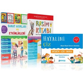 Resim Teknookul Bilsem Sınavı Hazırlık 4. Sınıf 3'lü Resim Seti ( Sanat Akımları-Resim Kitabı-Hayalini Çiz ) (Ciltli) 