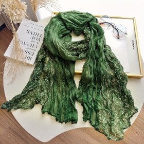 Resim Kadınlar için Retro Çiçek Desenli Eşarp - Günlük Kullanım ve Rahat Gezintiler İçin %100 Polyester Esnek Hafif Yeşil Eşarp Rastgele Vintage Desen Yeri ile Dekoratif Eşarp | Sanatsal Baskılı Eşarp | Hafif Eşarp 