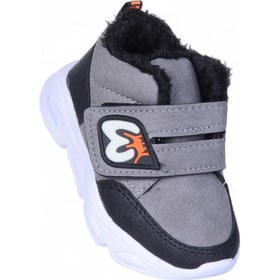 Resim Skuaıter 7600 Füme Bebe Cırtlı Erkek Çocuk Kürklü Bot Füme 