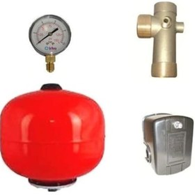 Resim Vortex 24 L Genleşme Tankı + Fittings + Basınç Şalteri + Manometre 