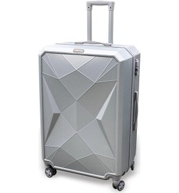 Resim Coral High Diamond ABS Gümüş Büyük Boy Valiz 16618 
