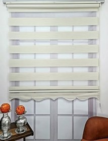 Resim BBB MZ482 Pliseli Krem Stor Zebra Perde 120x200 