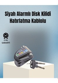 Resim Motosiklet Ve Bisiklet İçin 6mm Pinli Alarmlı Disk Kilidi 