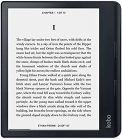 Resim Kobo Sage | eReader | Parlama yapmayan 8 inç HD dokunmatik ekran | su geçirmez | ayarlanabilir parlaklık ve renk sıcaklığı | mavi ışık azaltma | Bluetooth | WLAN | 32 GB bellek | Carta E Ink 