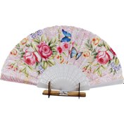 Resim Afillix Concept BEYAZ ETNİK GÜL TASARIM YELPAZE NO:2 