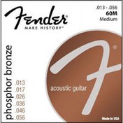 Resim Fender Phosphor Bronze Acoustic Ball End 60M .013-.056 Akustik Gitar Teli 