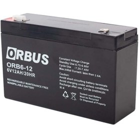 Resim SH TICARET 6 Volt 12 Amper Kuru Akü Orb6-12 (150X50X94 Mm) 