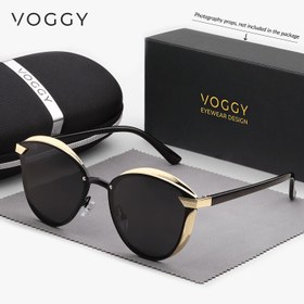 Resim VOGGY Retro Polarize Gözlük UV400 Koruma, Metal Çerçeve, Hafif ve Şık Erkekler ve Kadınlar İçin - Sürüş, Yürüyüş, Bisiklet, Balıkçılık, Seyahat, Parti Dekoru ve Hediyeler, Kadınlar İçin Hediye | Şık Gözlük | Metal Menteşeler, VOGG 