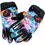 Resim Motosiklet Çocuk Eldiveni Tpr Velcro Kids Motor Eldiven Flower 