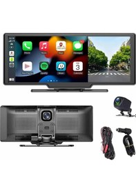 Resim Belirtilmemiş 4k Ultra Araç İçi Ön Ve Arka Kameralı Ekran Hd 2 Kameralı Torpido Üstü Araç Multimedya 