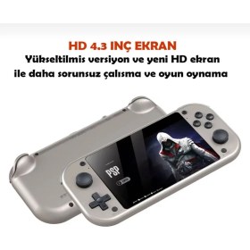 Resim 4.3inç Psp ve Playstatıon 1 Oyun Yüklü 10000+ Oyunlu Retro Arcade Oyun Konsolu 
