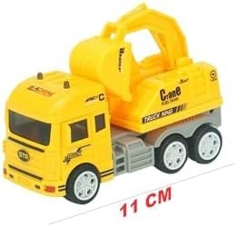 Resim Sürtmeli 1:32 Kamyon İş Araçları Oyuncakları Kepçe İş Makinası 11 cm 