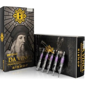 Resim Bishop Davinci V2 1014 Rslt Round Shader Bugpin Long Taper Kartuş Dövme İğnesi 