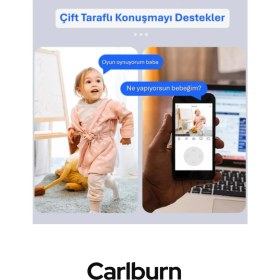 Resim 360° Dönebilen Panoramik Gece Görüş Hareket Algılama Çift Ses 5 Antenli Bebek Ev Güvenlik Kamera 
