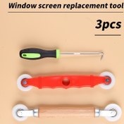 Resim 3 parça Ekran Kurulum Aracı Seti, Ekran Değiştirme, Ekran Sıkıştırma Tekerleği, Ahşap Sap/Plastik Sap, Plastik Tel Örgü Tekerleği, Kauçuk Şerit Sıkıştırma Tekerleği, Conta Şeridi Kurulum Aracı, Sıkıştırma Şeridi Aracı 
