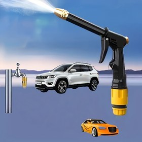 Resim Uzun Saplı Yüksek Basınçlı Araba Yıkama Köpük Tabancası - Temizlik, Sulama ve Lastik Şişirme için Ayarlanabilir Nozul - Dayanıklı Taşınabilir Tasarım, Pil Gerekmez, Basınçlı Sprey Şişesi, Ergonomik Tutma Kolu, Sağlam Yapı 