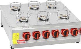 Resim Himaksan Doğalgazlı 6 Ocaklı Künefe Ocağı Makinesi 