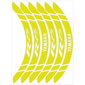 Resim Florasan Sarı Geniş Yamaha R25 Uyumlu 1 Set Jant Şeridi 