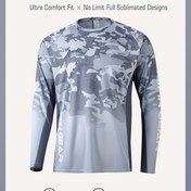 Resim KOOFIN GEAR Erkekler için Yüksek Performanslı Balıkçılık Gömleği - Hafif, Nefes Alabilen, Hızlı Kuruyan Kamuflaj Uzun Kollu Jersey, Nem Tutma Teknolojisi, Yastık Kollu ve Yaka ile Tüm Mevsimler için Spor Balıkçılığı, Balıkçılık Gömleği, Tüm Mevsimler için Spor Giyim, Modern Spor Üstü, Rahat Fit 