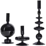 Resim Springsun Üç Farklı Boyutlu Cam Mumluk Seti - Ev Dekorasyonu, Parti Ve Romantik Ortam Oluşturucu 