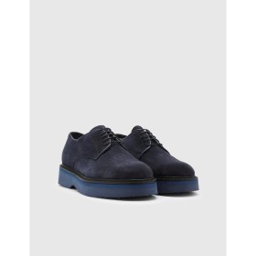 Resim İLVİ Aldin Hakiki Süet Deri Erkek Lacivert Oxford Ayakkabı 