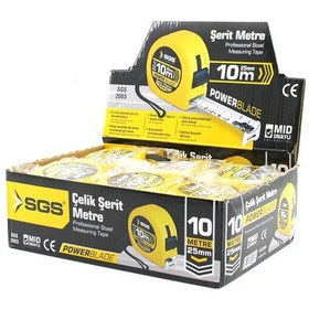 Resim 12 Adet 10mt X 25mt Stoplu Şerit Metre 5399 1 