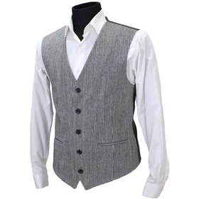 Resim Mentor Regalo Erkek Yelek V Yaka Si̇Yah Beyaz 50509 