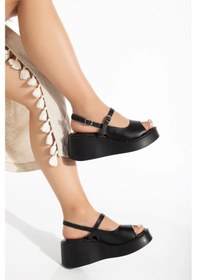 Resim Papuçccity 02792 Kadın Günlük Dolgu Topuk Sandalet 001 