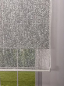 Resim Olympos Serisi Kırçıl Desenli Çift Mekanizmalı Beyaz Tül Antrasit Gri Stor Perde Antrasit Gri 