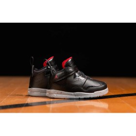 Resim Air Jordan Td Courtside 23 Siyah Bebek Çocuk Deri Spor Ayakkabı - Lastik Bagcıklı Kolay Giyilebilen 