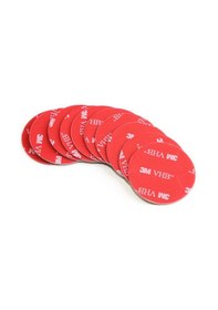 Resim Powermaster Pm-25705 25mm Yuvarlak 3m Çift Taraflı Bant 10'lu Paket 