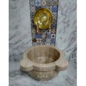 Resim AKM Traverten Düz Mermer Kurna 