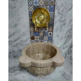 Resim AKM Traverten Düz Mermer Kurna 