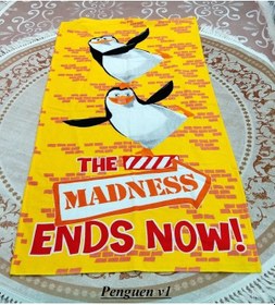 Resim Madagascar Lisanslı Çocuk Plaj Havlusu-Penguen V1 