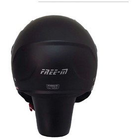 Resim Free M Yarım Camlı Çocuk CE Abs Material Motosiklet Kaskı Mat Siyah 