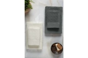 Resim MCM Group Altınbaşak Bambi Banyo Seti Antrasit Krem 