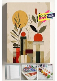 Resim Sayılarla Boyama Seti Numaralı Tuval Fırça Boya Dahil Kasnaklı Set 50x70 Cm - Sanatsal 1 