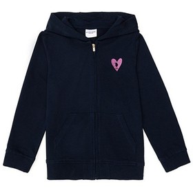 Resim U.S. Polo Assn. Kız Çocuk Lacivert Fermuarlı Basic Sweatshirt 50296390-VR033 
